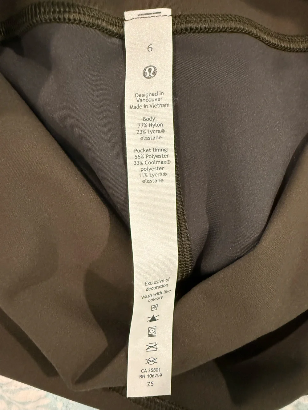 Lululemon Athletica Brown Leggings (sz 6)